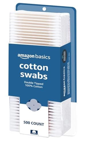 Amazon Basics Cotton Swabs for Personal Hygiene and Baby Care, 500 Count, 1 Pack - Image 1