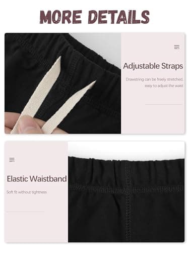 Gnodio 4 Pack Toddler Boys Shorts French Terry Boys Cotton Shorts with Drawstring Casual Elastic Waist Black, Navy Blue, Dark Gray, Red Set C 3T - Image 3