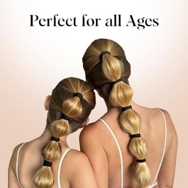 Kitsch Nylon Hair Ties No Damage - Stretchable Elastics for Strong All-Day Hold, Ponytail Holders | Hair Accessories for Women & Girls - Black, 12 Pcs - Image 7
