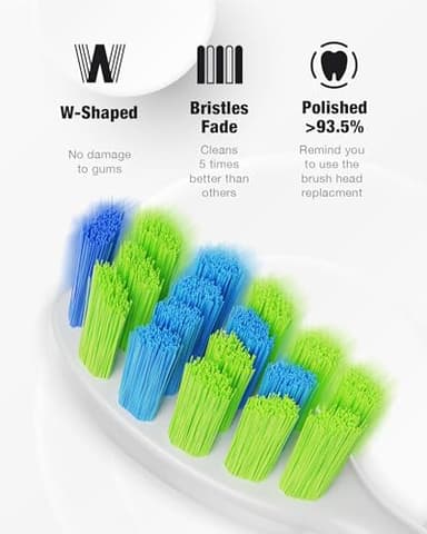 7AM2M Sonic Electric Toothbrush with 6 Brush Heads for Adults&Kids, One Charge for 120 Days, Wireless Fast Charge, 5 Modes, 40000VPM Powered Toothbrush, 2 Minutes Built in Smart Timer -Pink - Image 5