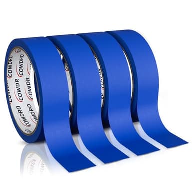 4 Rolls Blue Painter's Tape 0.94 Inch,Masking Tape for Multi-Purpose, Painting Projects, DIY Crafts, 0.94 Inch x 22 Yards, Easy Removal, Anti-UV, Total 88 Yards - Image 1