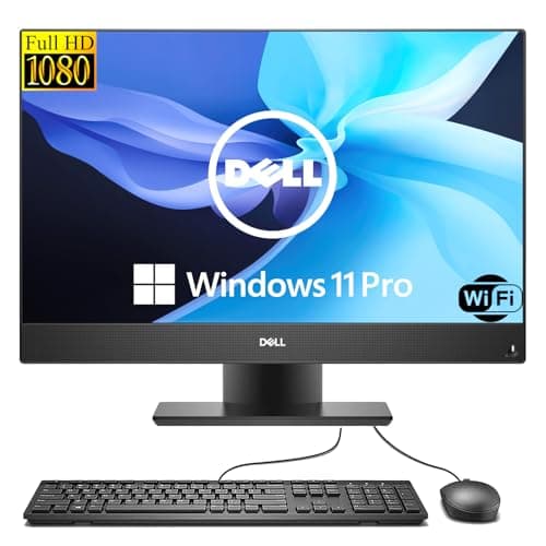 Dell OptiPlex 5270 All-in-One Desktop PC, 21.5-Inch Full HD Computer, Intel Quad-Core i3-9100, 16GB RAM, 512GB SSD, WiFi, Bluetooth, No CAM, Keyboard and Mouse, Windows 11 Pro(Renewed) - Image 1