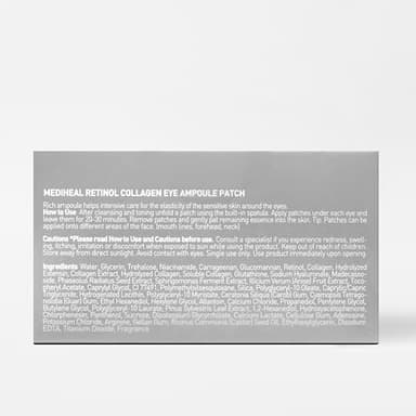 Mediheal Retinol Collagen Under Eye Patches - Korean Hydrogel Eye Pads (60 patches) with 95% Retinol & 5 Micro Collagen. Nourishing & Non Irritating Eye Gel Mask. Sealing Cap & Spatula Included. - Image 8