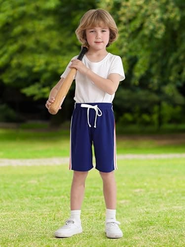 Resinta Toddler Boys Shorts Boys Quick Dry Athletic Pull-On Shorts with Elastic Waist for Summer Playwear (US, Age, 4 Years, 4, Black, Gray, Navy, Royal Blue) - Image 4