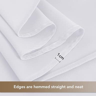 sancua White Round Tablecloth 132 Inch Diameter, 6 Pack - Circle Polyester Fabric Table Cloth for Wedding Party Reception Banquet Birthday, Washable Formal Table Cover (Fit 54-96 Inch Tables) - Image 5