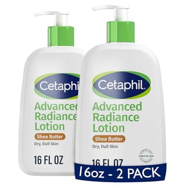 Cetaphil Body Lotion, Advanced Radiance Lotion with Shea Butter for Dry, Sensitive Skin, 16 oz, Pack of 2, Fragrance Free, Hypoallergenic, Non-Comedogenic - Image 1