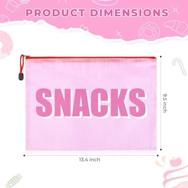 Aileam 4PCS Snack Bag for Travel Clear Zipper SnackPouch Waterproof Makeup Cosmetic Bags for Women Girls Clear Pouch for Essentials - Image 3