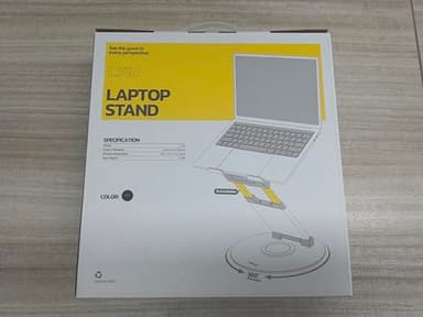 Nulaxy Telescopic 360 Rotating Laptop Stand for Desk Adjustable Height Swivel Pull Out Design Ergonomic Laptop Riser Fits All 10-17" Laptops Computer MacBook, Silver - Image 9