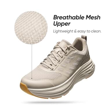 NORTIV 8 Men's Walking Running Tennis Cushioning Shoes ActiveFloat Non Slip Athletic Gym Workout Jogging Comfortable Sneakers,Size 10,Apricot,SNWS245M - Image 4