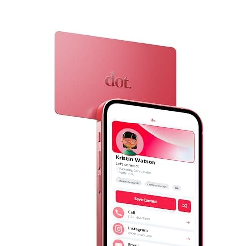 dot. Card - Digital Business Card - Tap to Share - iPhone & Android (Red) - Image 1