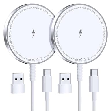 for MagSafe Charger: Magnetic Wireless Charging Pad for iPhone 17 16 15 14 13 12 Series & AirPods 4-2 Pro, Strong Magnet, Aluminum Alloy, USB-C/A Ports, Ultra-Thin & Portable, Ideal for Desk & Bedside - Image 1