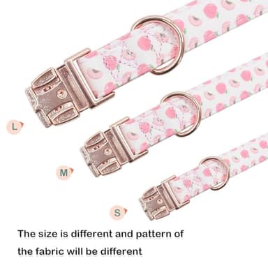 Cotton Dog Collar Metal Buckle Daisy Summer, Cute Adjustable Dog Collar Soft for Small Medium Large Boys Girls Dogs Durable - Image 6