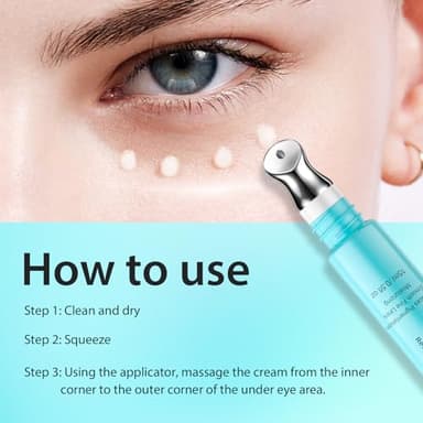 Seacall Retinol Eye Cream - Eye Serum for Dark Circles & Puffiness Anti-Aging - Under Eye Cream with Hyaluronic Acid & Caffeine to Reduce Wrinkles & Repair the Eye Area (15ml) - Image 6