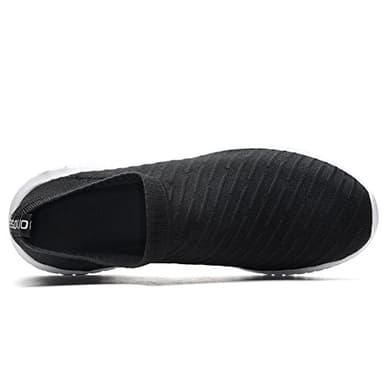 TIOSEBON Women's Walking Shoes Lightweight Mesh Slip-on- Breathable Running Soft Comfortable Sneakers 10 US Black - Image 4