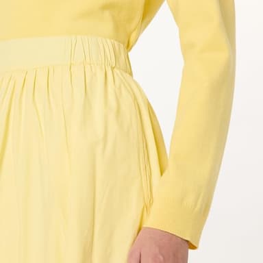 The Drop Women’s Arlo Full Maxi Cotton Skirt, Pale Banana, L - Image 3