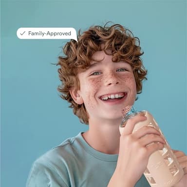 purifyou 40oz / 32oz / 22oz / 12oz Borosilicate Glass Water Bottle with Time & Volume Markers, Silicone Sleeve, Stainless Steel Lid | Reusable Glass Bottle for Water & Juice (22oz Hazelnut) - Image 2