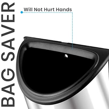 Utopia Kitchen Grocery Plastic Bag Holder and Dispenser Medium, Easy Wall Mount Bag Saver, Stainless Steel, Silver - Image 4