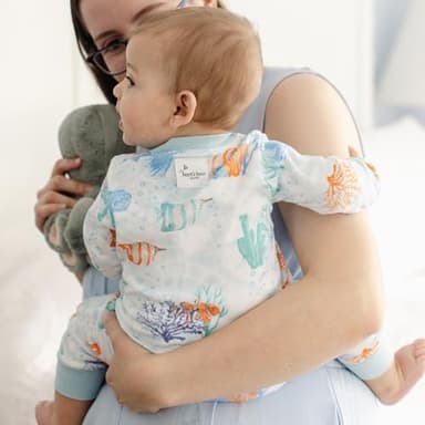 Burt's Bees Baby Boys Footless Pajamas, Sleep and Play Loose Fit, 100% Organic Cotton Soft One-piece PJs, Sizes NB to 6-9 Months - Image 4