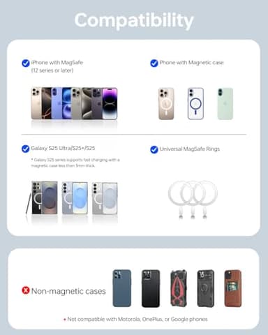 ULiXWH 10,000mAh MagSafe Power Bank Ultra Slim, Magnetic Wireless Charger with USB-C Cable, Fast Charging Portable Battery for iPhone 17/16/15/14/13/12 Series, All-Metal Design - Image 8