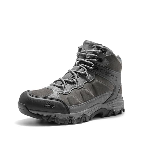NORTIV 8 Men's Waterproof Hiking Boots Outdoor Mid Trekking Lightweight Mountaineering Shoes Paladin,Size 10,Dark Grey,JS19004M - Image 1