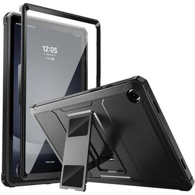 MoKo Case Fit Galaxy Tab A9 Plus 11-Inch 2023 (SM-X210/X216/X218), Shockproof Full Body Rugged Stand Back Cover Built-in Screen Protector Fit Galaxy Tab A9+ 11" 2023, Black - Image 1