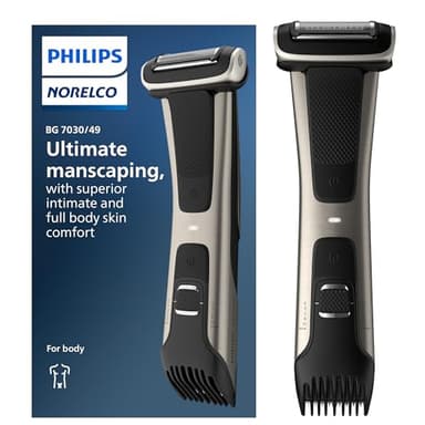 Philips Norelco Bodygroom 7000 Series, Showerproof Groin and Body Trimmer for Men, Precise Body Grooming, Adjustable Comb, Safe Even Below The Belt, 80 Min. Runtime, Model BG7030/49 - Image 1