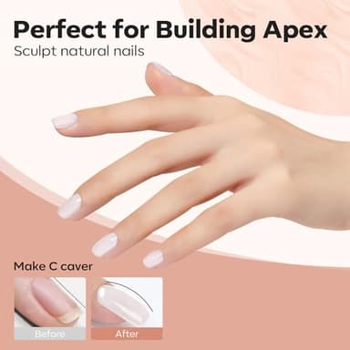 modelones Builder Nail Gel, Milky White Builder for Nail Thickening, 8-in-One LED Lamp Cured Strengthener Hard Color Base Extension Glue Gel Polish in a Bottle for Home DIY Salon Women - Image 6