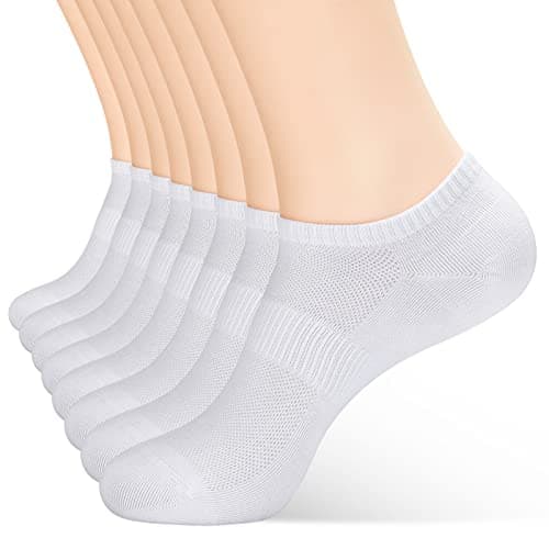 inhees 8 Pairs Ankle Socks Women's and Men Thin Athletic Running Cotton Low Cut No Show Socks - Image 1