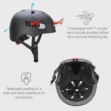 KAMUGO Toddler Helmet Kids Bike Helmet for Girls Boys Ages 2-8 Years,Toddler Bicycle Helmet Suitable for Skateboard Scooter Roller Skating Inline Roller Skating - Image 4