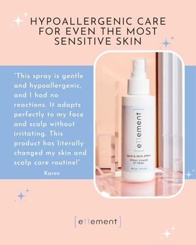 e11ement - Hypochlorous Acid Face and Skin Spray - HOCL- Safe for use on Acne Prone Skin - Eczema - Dry Scalp - Post Procedure -Toner - Eye Lash Cleanser - Face and Hand Cleanser (Large 8 oz.) - Image 6