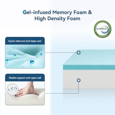 ONENICE 5 Inch Twin Mattress for Kids, Cooling Breathable Gel-Memory Foam Plus Removable Pillowtop Single Mattress in a Box, CertiPUR-US Certified, Fiberglass-Free - Image 3