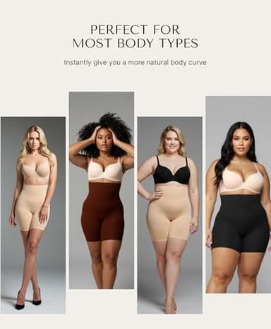 SHAPELLX Shapewear Tummy Control for Women Butt Lifting High Waist Shorts Seamless Body Shaper Thigh Slimmer Panties - Image 6