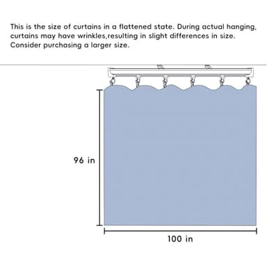 cbsroro Room Divider Ceiling Mounted Curtains Track Sets Extra Wide Blackout Curtain Flexible Tracks for Bedroom Privacy Partition Separator, 1Panel Beige Drape and White Rail, W8.3 x H8ft - Image 7