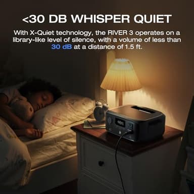 EF ECOFLOW Portable Power Station RIVER 3, 245Wh LiFePO4 Battery Power Station, 300W Up to 600W AC Output, <20 MS UPS & <30 dB, 1Hr Fast Charging Solar Generator for Outdoor/Camping/Home Use - Image 9
