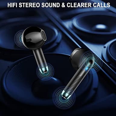 Wireless Earbuds, Bluetooth 5.4 Ear Buds LED Power Display Headphones Bass Stereo, Bluetooth Earbuds in-Ear Noise Cancelling Mic, 40H Playback Mini Case IP7 Waterproof Sports Earphones for Android iOS - Image 6