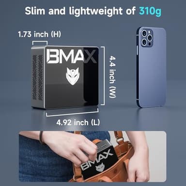 Bmax Mini PC B4 16GB RAM 512GB SSD, Intel Alder Lake N95 (Beat N100, up to 3.4 GHz) Win 11 Pro, Office Work Small Desktop Computer Support 4K UHD/Ubuntu/HDMI 2.0x2/Gigabit Ethernet/LAN/Dual-Band WiFi - Image 6