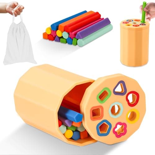 Shape & Color Sorting Montessori Toys for Toddlers 1-3, Soft Silicone Sensory Toys, Preschool Learning Activities Matching Game, Educational Toy for Fine Motor Skills, Travel Gift for Boys and Girls - Image 1