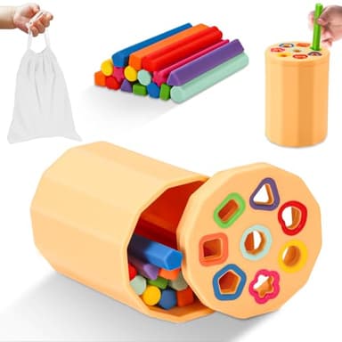 Shape & Color Sorting Montessori Toys for Toddlers 1-3, Soft Silicone Sensory Toys, Preschool Learning Activities Matching Game, Educational Toy for Fine Motor Skills, Travel Gift for Boys and Girls - Image 1