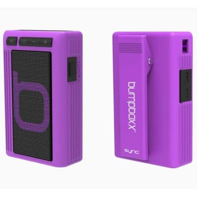 Bumpboxx Wireless Bluetooth Speaker | Electric Purple | Retro Pager Beeper | Outdoor Portable Bluetooth Speaker | MP3 Player | LED Flashlight | Waterproof Speaker | Weighs 3.2oz (Renewed) - Image 1
