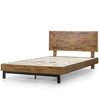 ZINUS Tricia Wood Platform Bed Frame with Adjustable Headboard, Wood Slat Support with No Box Spring Needed, Easy Assembly, King - Image 8