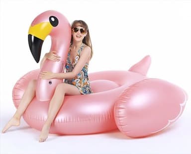 Jasonwell Giant Inflatable Flamingo Pool Float with Fast Valves Summer Beach Swimming Pool Floatie Lounge Floating Raft Outdoor Party Decorations Toys for Adults (XXXL - Image 5