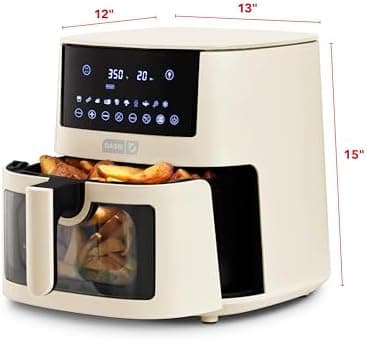 DASH 7qt Clear View Digital Air Fryer - Cream - Image 8