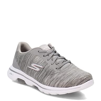 Skechers Women's Go Walk 5 True Sneaker, Grey, 11 Wide - Image 3