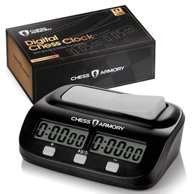 Chess Armory Digital Chess Clock - Portable Timer with Tournament and Bonus Time Features - Image 1