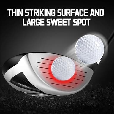 PGM Men's Oversea 9/12 Pieces Complete Golf Club Set with High-Strength Thin Face Design 460cc Driver High Forgiveness Ideal for Beginners - Image 5