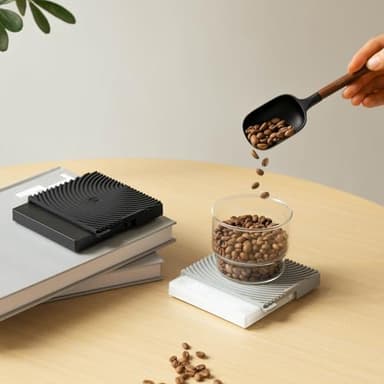 TIMEMORE Basic Mini Coffee Scale, Multifunction Electronic Espresso Scale, Weigh Digital Drip Cone Scale with Timer, Ultra Thin and LightMini Digital Food Kitchen Scale for Baking, Cooking - White - Image 3