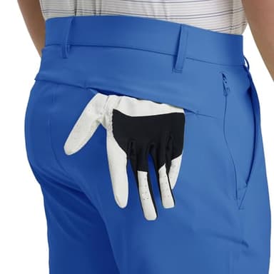 M MAELREG Mens Golf Pants Dry Fit Flat Front Pockets Lightweight Slim Fit Water-Resistant Casual Mens Dress Pants Blue - Image 6