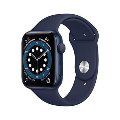 Apple Watch Series 6 (GPS, 44mm) - Blue Aluminum Case with Deep Navy Sport Band (Renewed) - Image 1