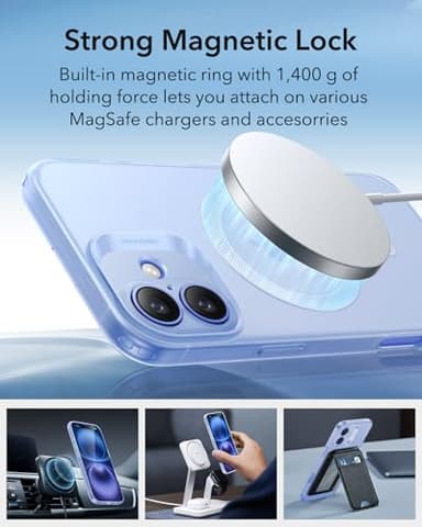 ESR for iPhone 16 Plus Case, Compatible with MagSafe, Camera Protection, Shockproof Thin Cover, Resists Yellowing Scratches, Magnetic Phone Case for iPhone 16 Plus, Zero Series, Frosted Blue-MagSafe - Image 5