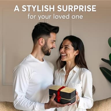 Umami Bento Box Adult All-In-1 w/4 Utensils, Big Sauce Jar, 2 Dividers, 100% Leakproof, Microwave & Dishwasher Safe, Stackable Bento Lunch Box Containers for Men/Women, Black & Bamboo, 40 oz - Image 6